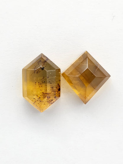 Amber Geometric Cabochon set