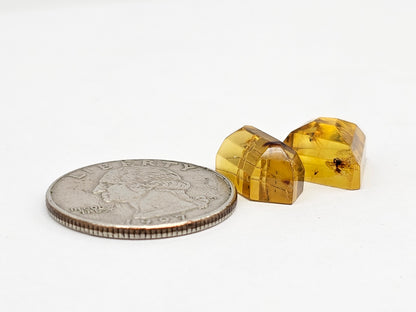 Amber Geometric Cabochon set