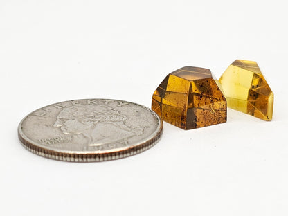 Amber Geometric Cabochon set