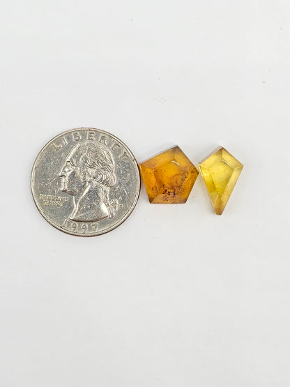 Amber Geometric Cabochon set