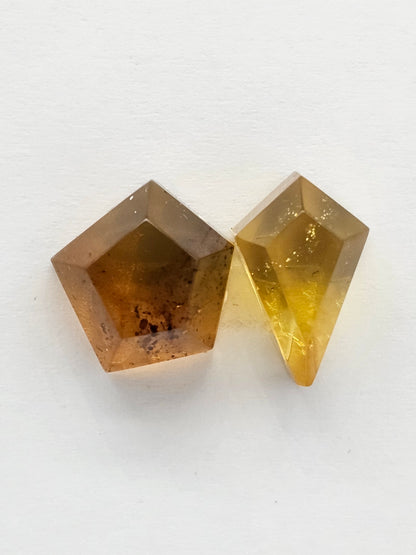 Amber Geometric Cabochon set