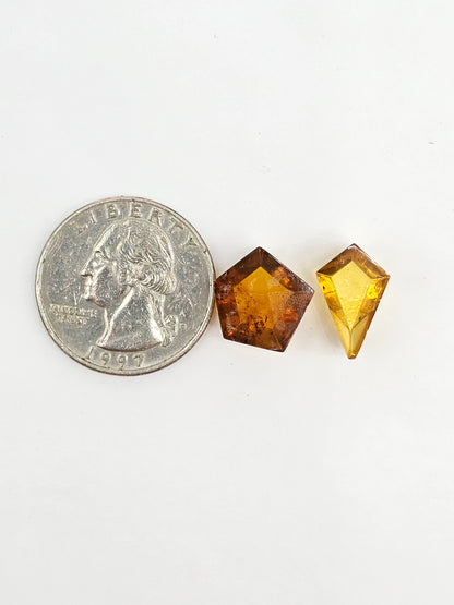 Amber Geometric Cabochon set