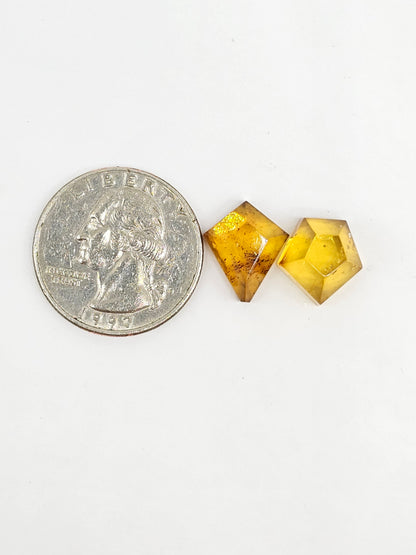Amber Geometric Cabochon set