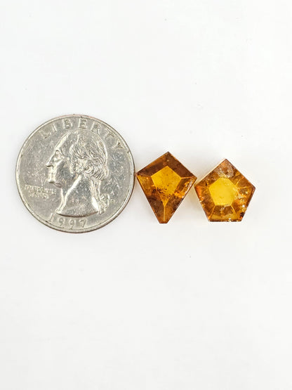 Amber Geometric Cabochon set