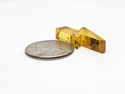 Amber Lightning Bolt Cabochon