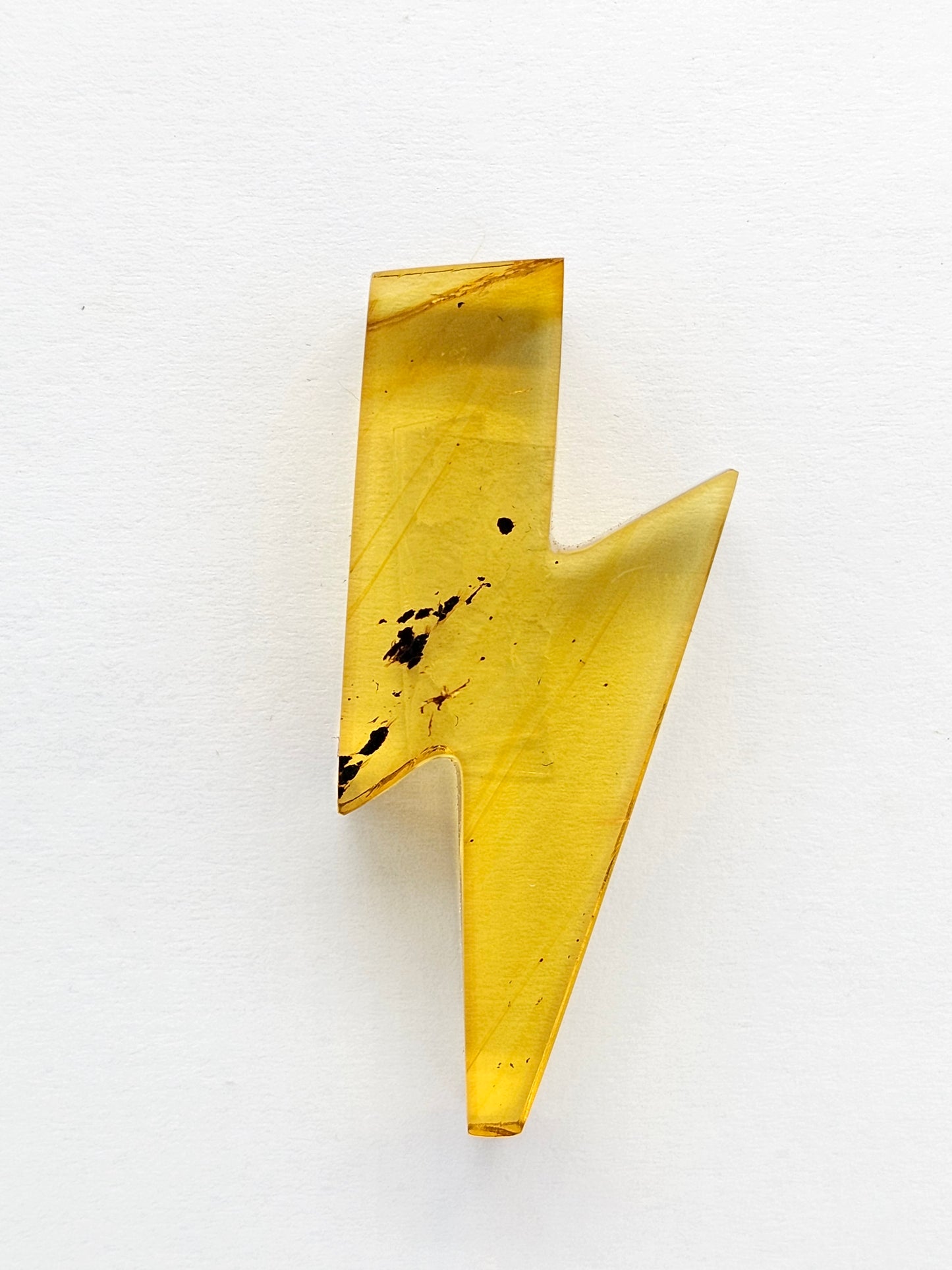 Amber Lightning Bolt Cabochon