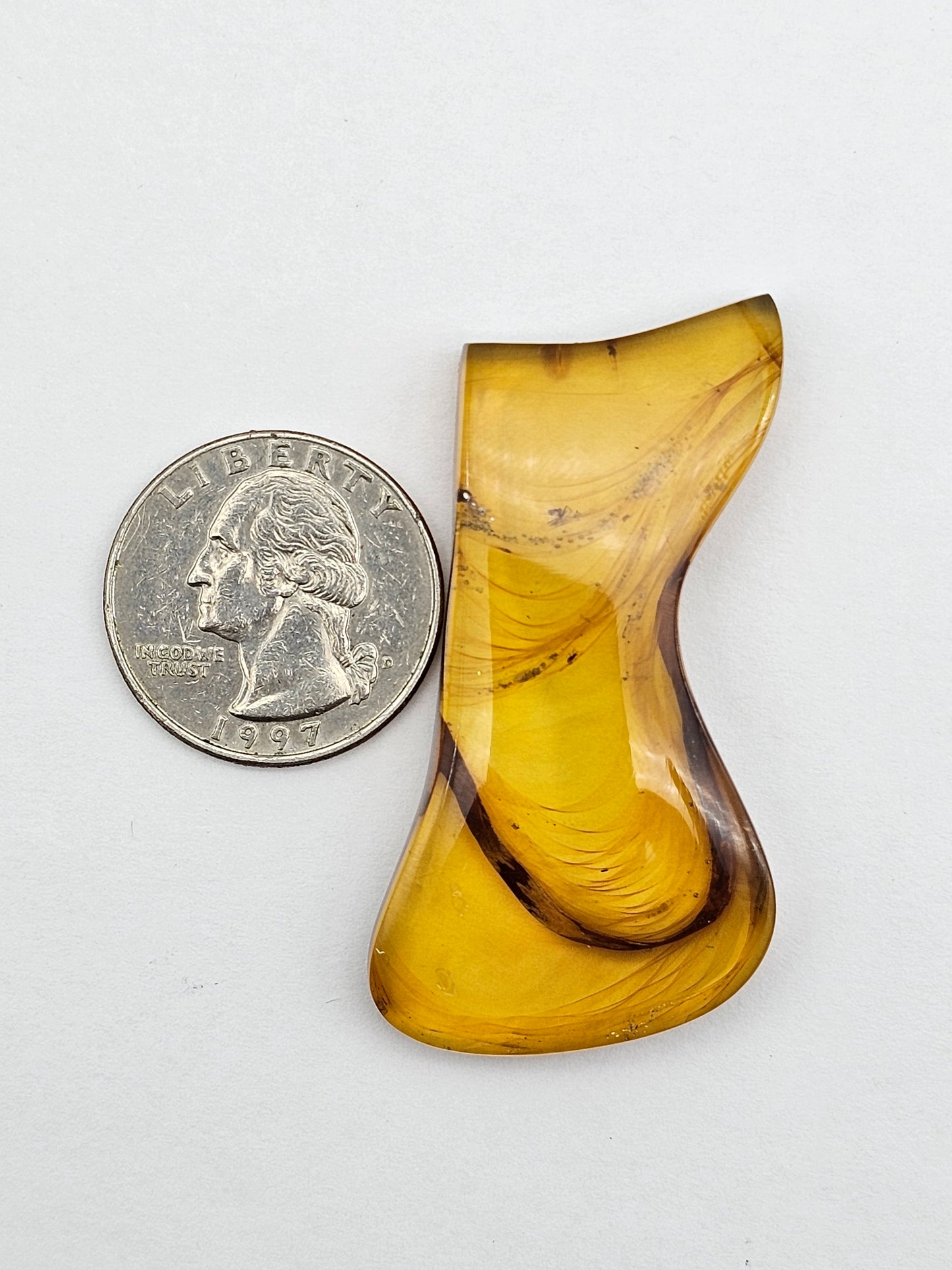 Amber authentic cabochon large