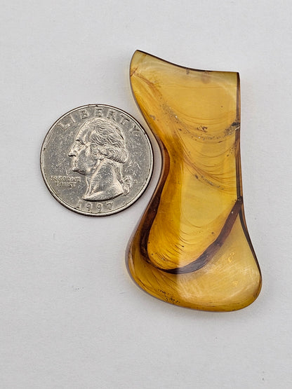 Amber authentic cabochon large