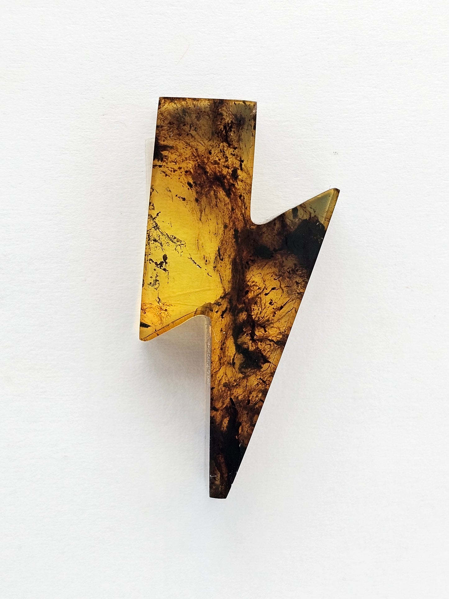 Amber Lightning Bolt Cabochon