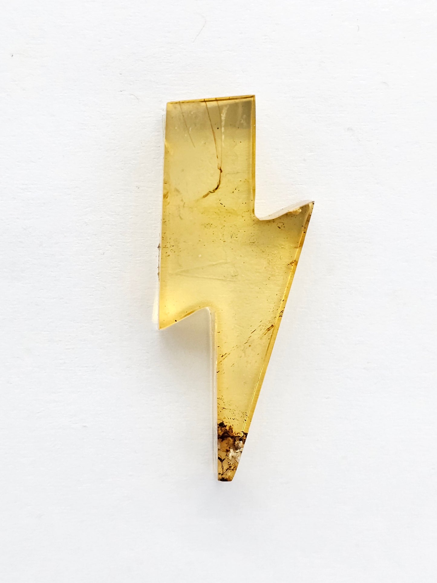 Amber Lightning Bolt Cabochon