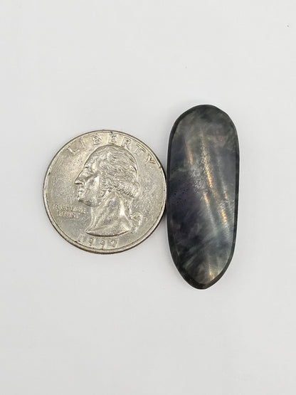 Velvet obsidian Cabochon | Natural Mexican Obsidian for Silversmiths