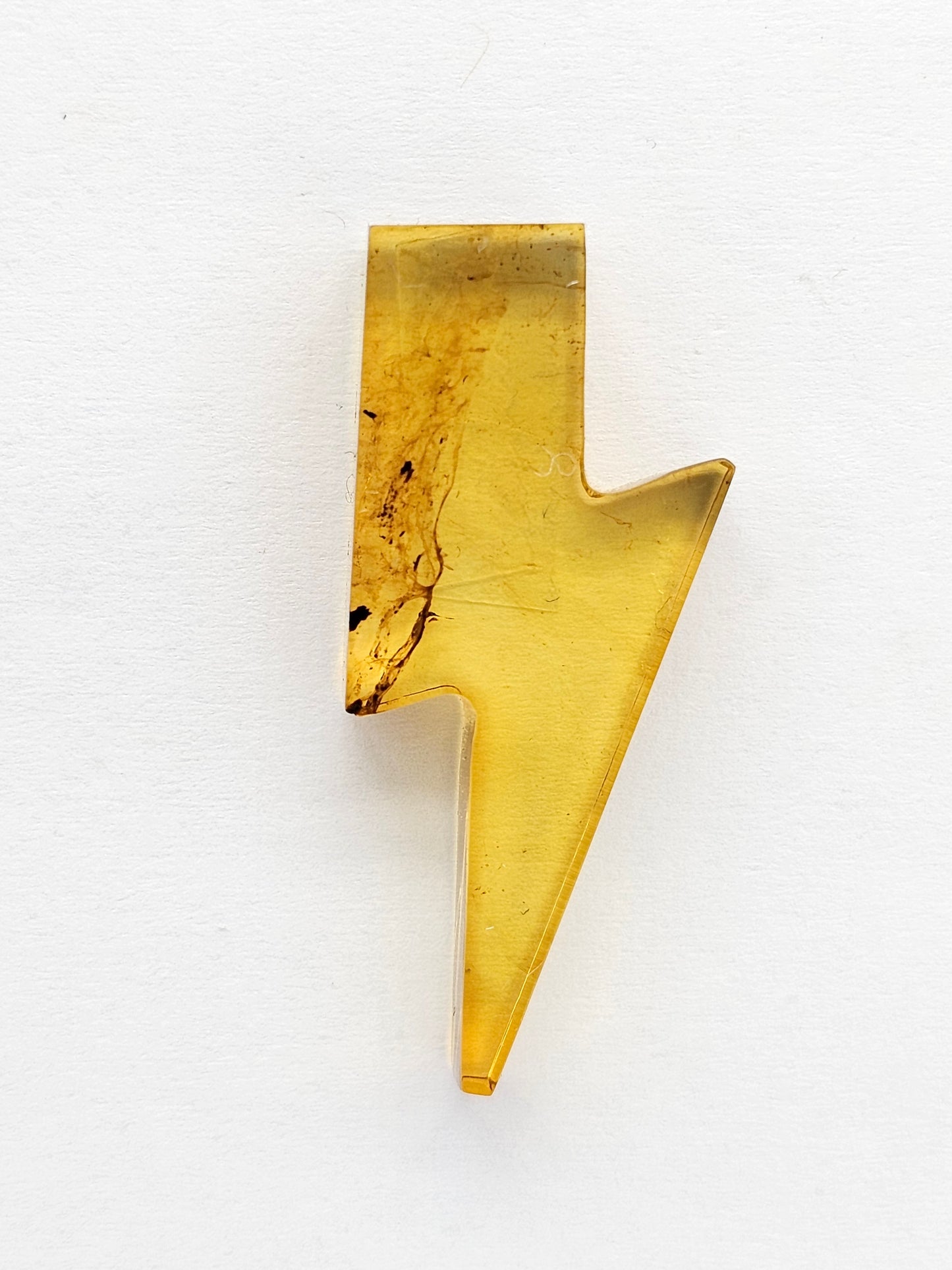 Amber Lightning Bolt Cabochon