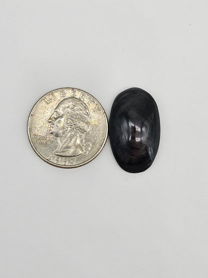 Velvet obsidian Cabochon | Natural Mexican Obsidian for Silversmiths