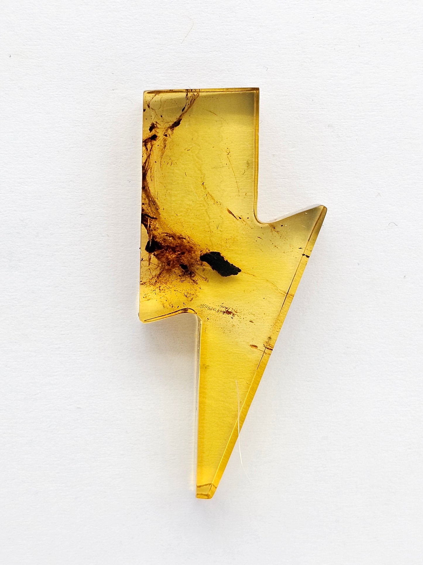 Amber Lightning Bolt Cabochon