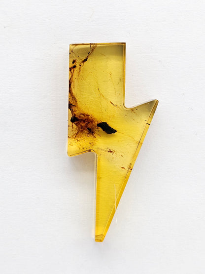 Amber Lightning Bolt Cabochon