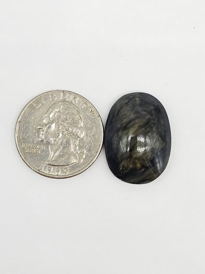 Velvet obsidian Cabochon | Natural Mexican Obsidian for Silversmiths