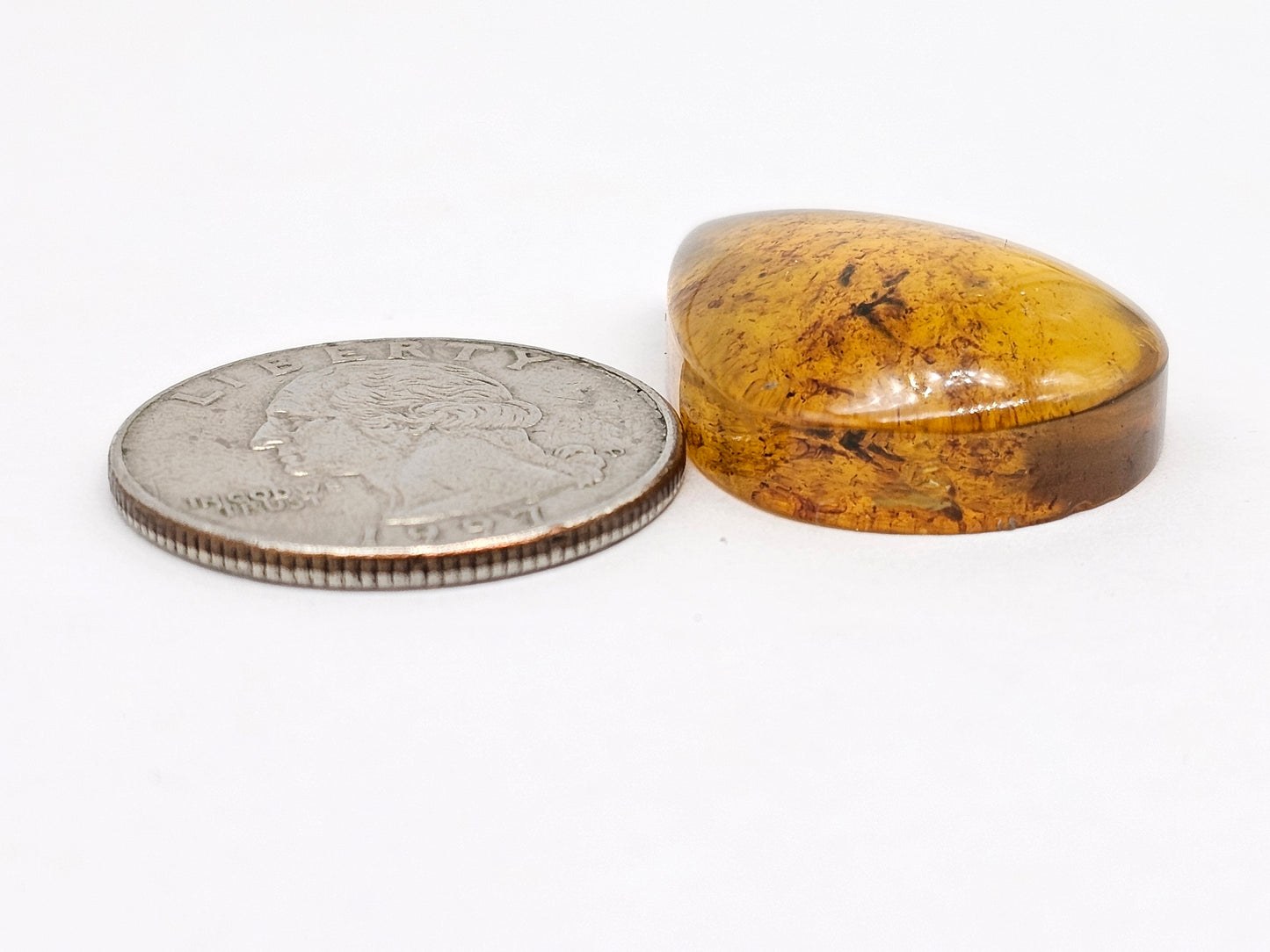 Amber cabochon | Artisan Cut Gemstone