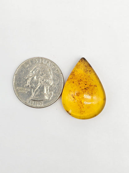 Amber cabochon | Artisan Cut Gemstone