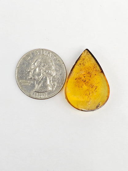 Amber cabochon | Artisan Cut Gemstone