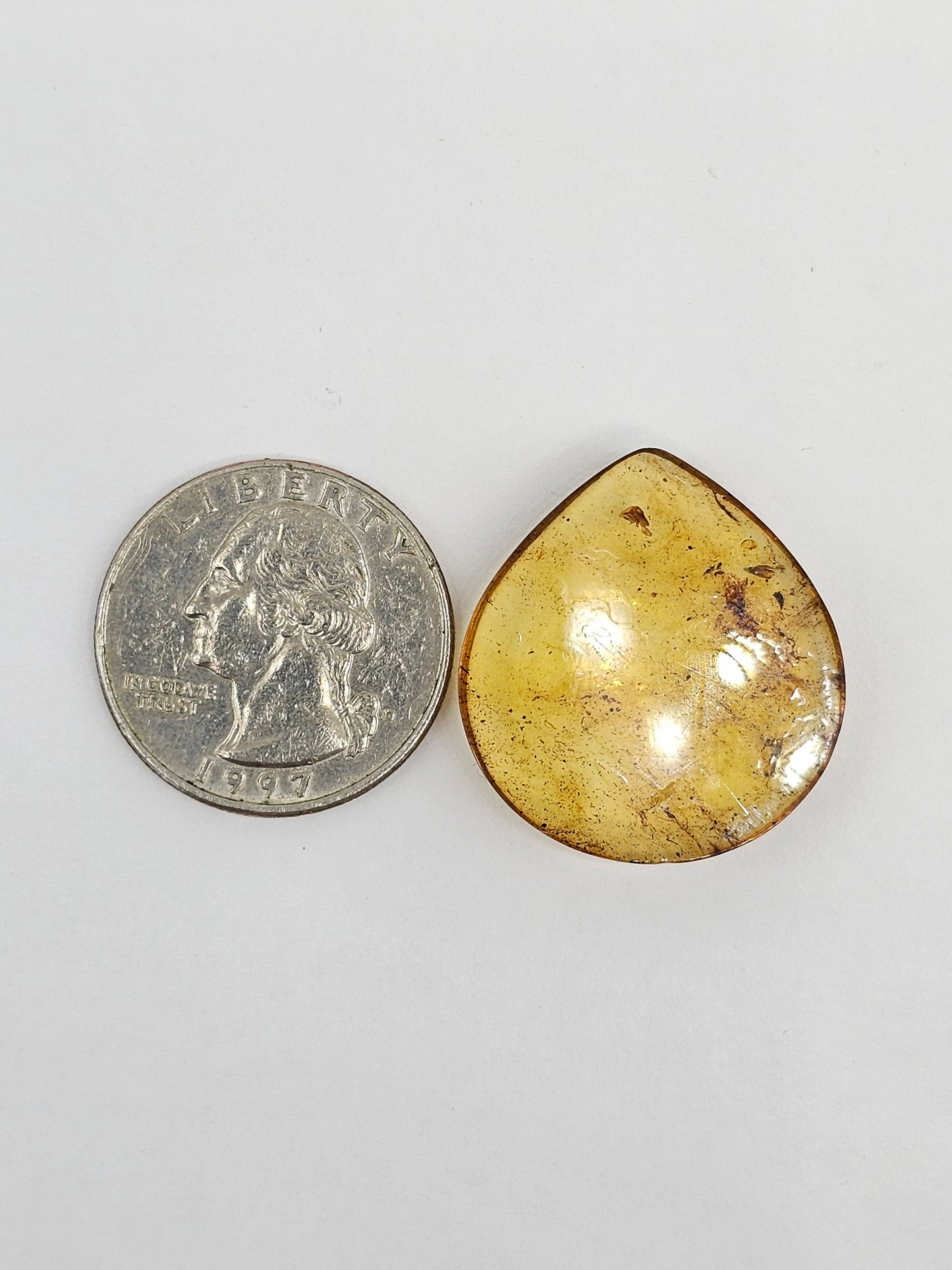 Amber cabochon | Artisan Cut Gemstone