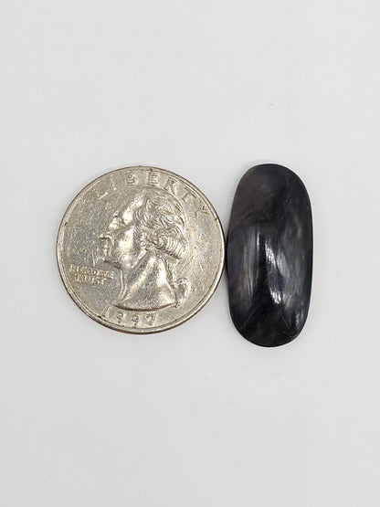 Velvet obsidian Cabochon | Natural Mexican Obsidian for Silversmiths