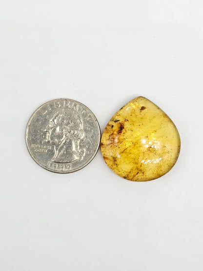 Amber cabochon | Artisan Cut Gemstone