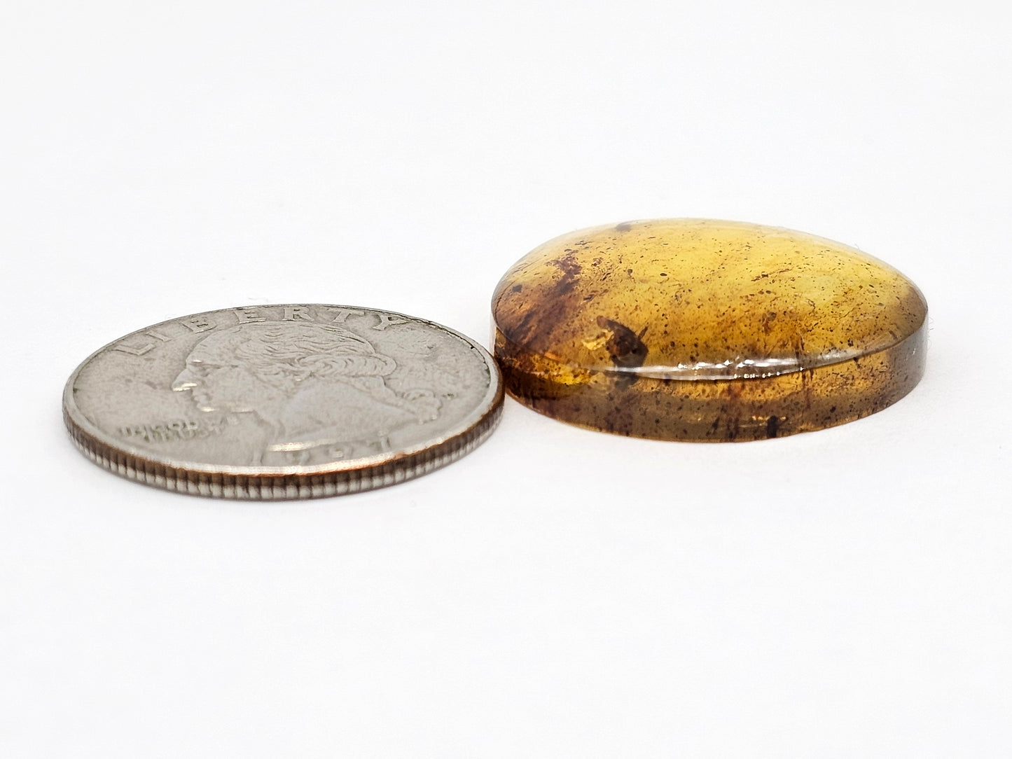 Amber cabochon | Artisan Cut Gemstone
