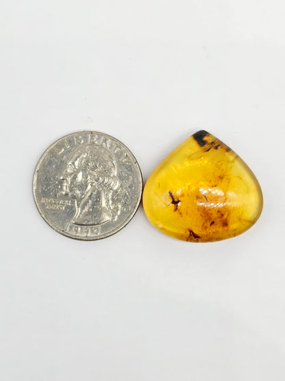 Amber cabochon | Artisan Cut Gemstone