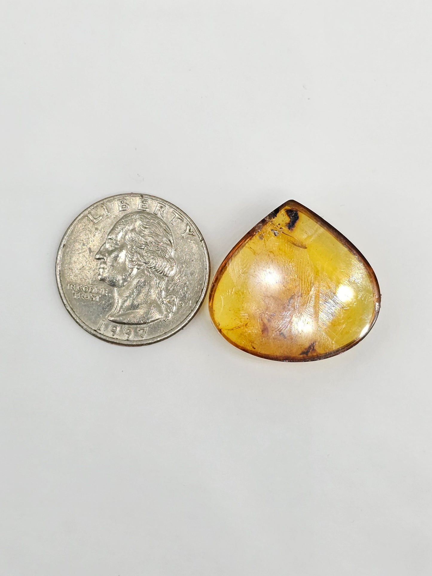 Amber cabochon | Artisan Cut Gemstone