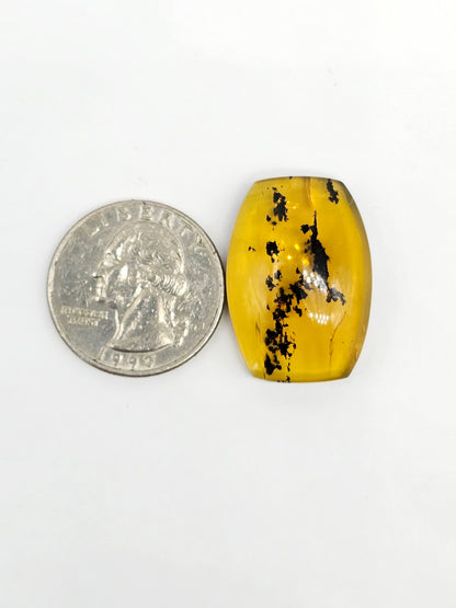 Amber cabochon | Artisan Cut Gemstone