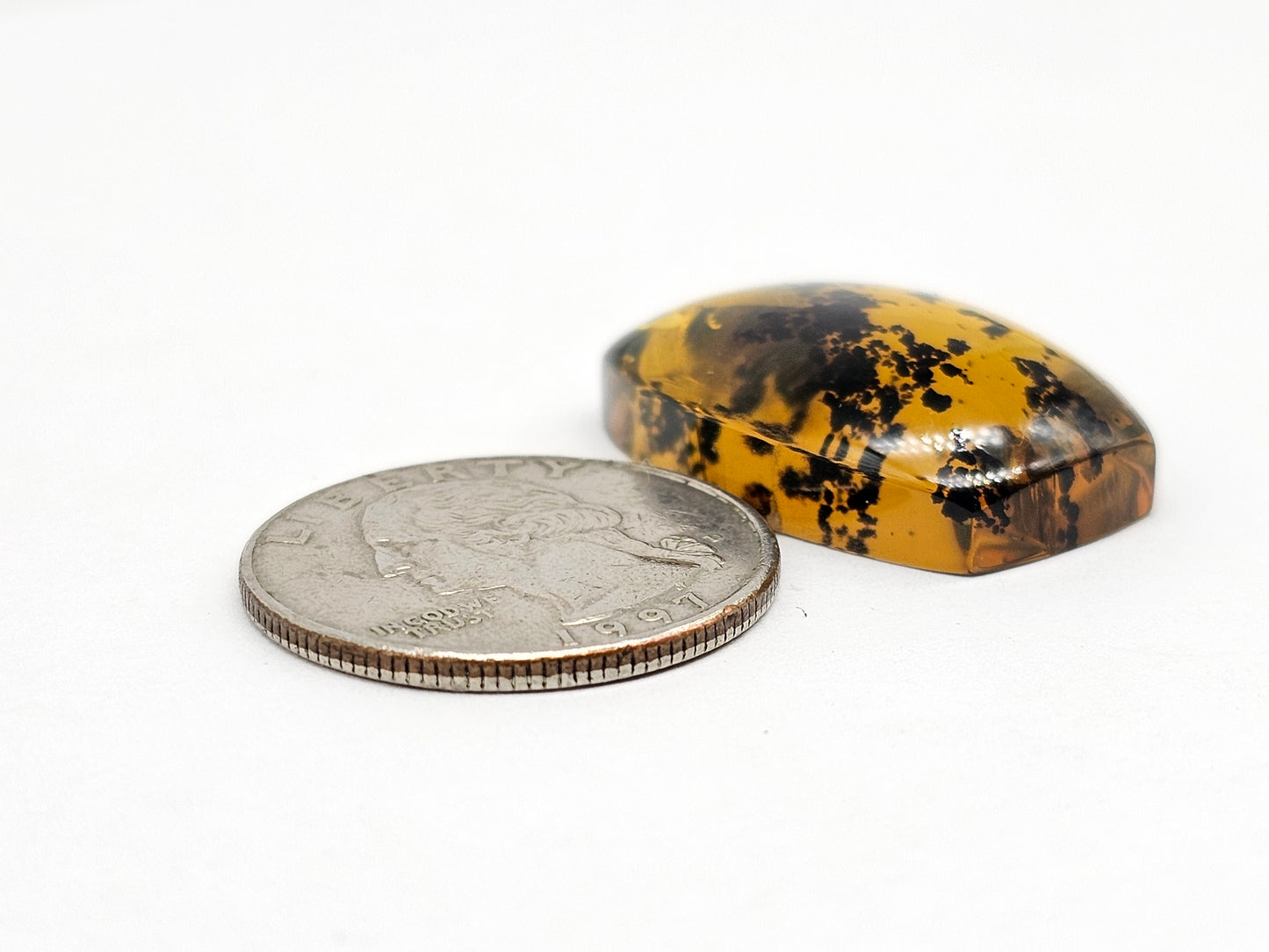 Amber cabochon | Artisan Cut Gemstone