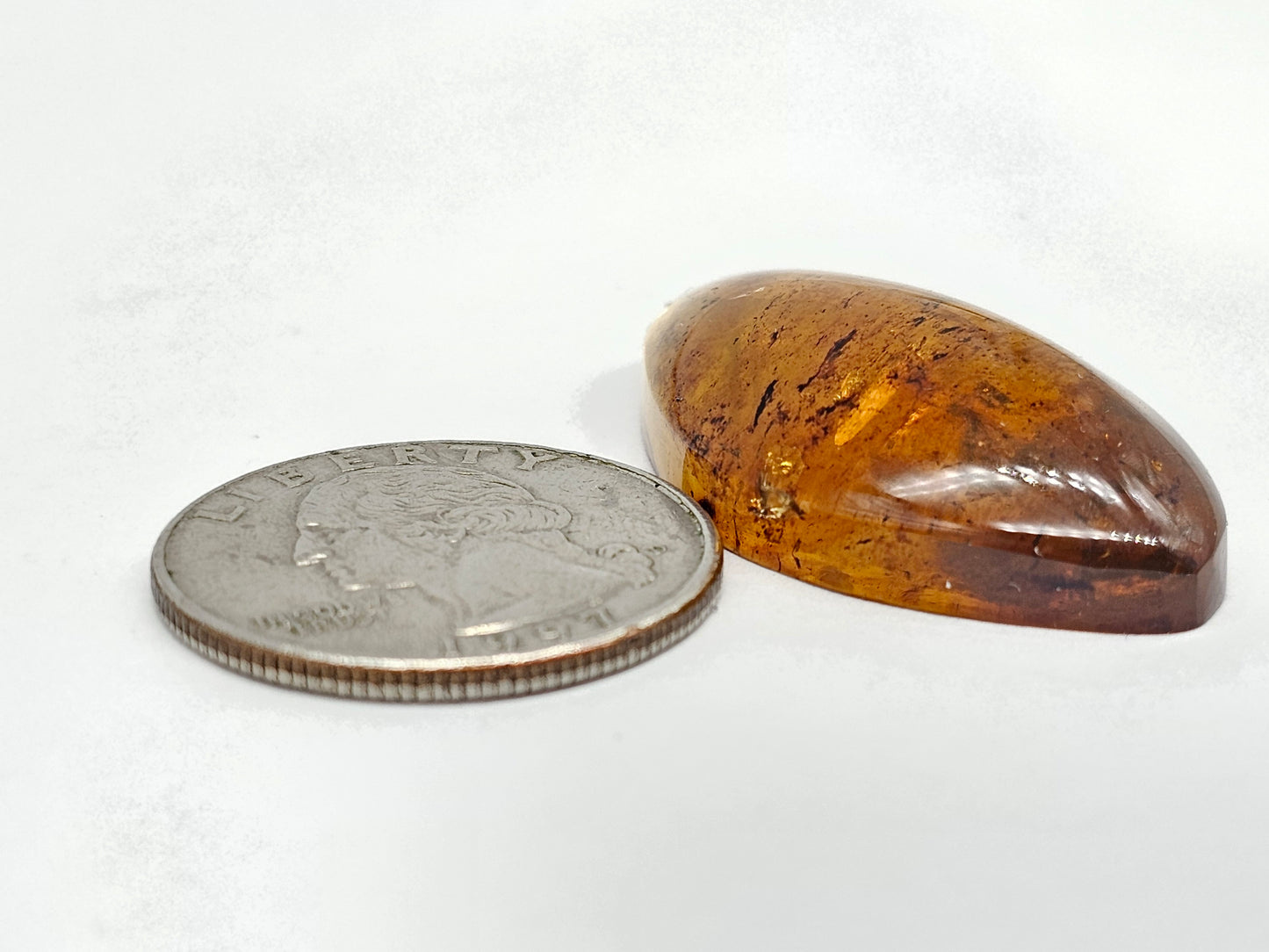 Amber cabochon | Artisan Cut Gemstone