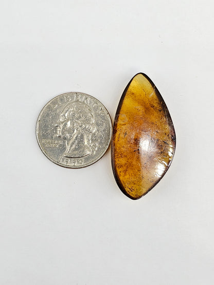 Amber cabochon | Artisan Cut Gemstone