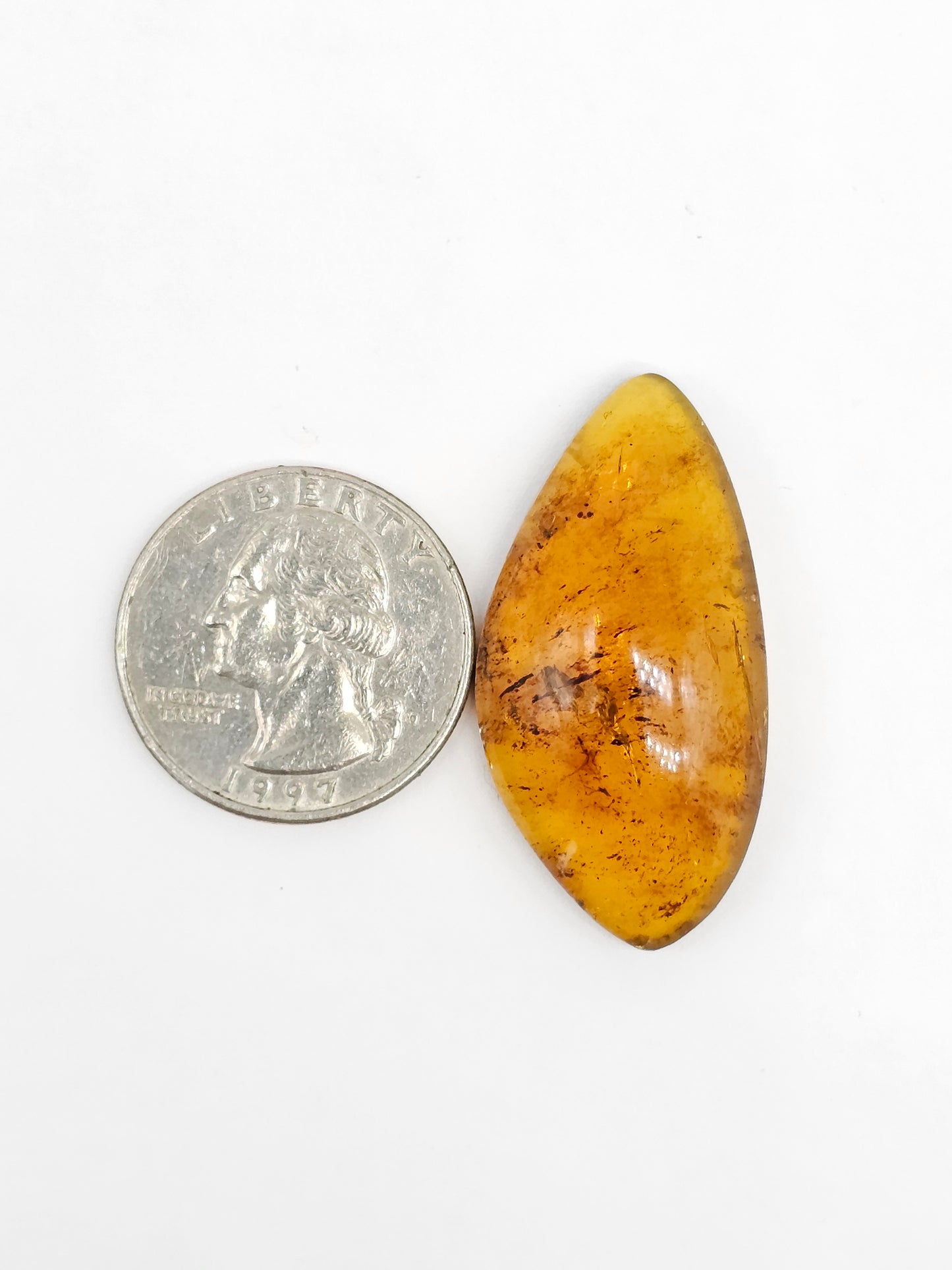 Amber cabochon | Artisan Cut Gemstone