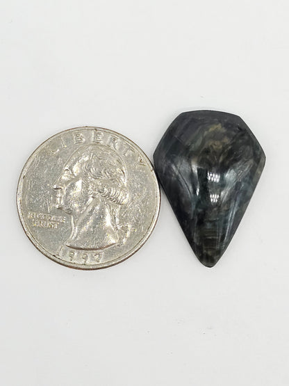 Velvet obsidian Cabochon | Natural Mexican Obsidian for Silversmiths