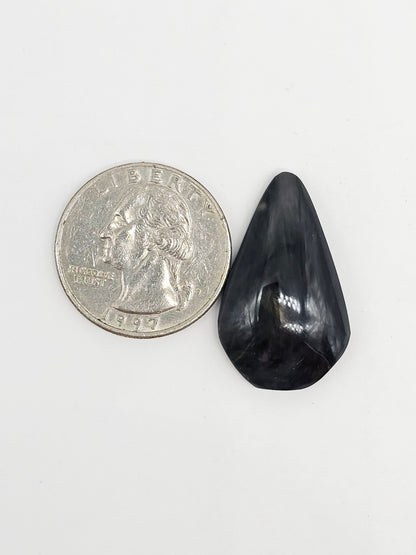 Velvet obsidian Cabochon | Natural Mexican Obsidian for Silversmiths