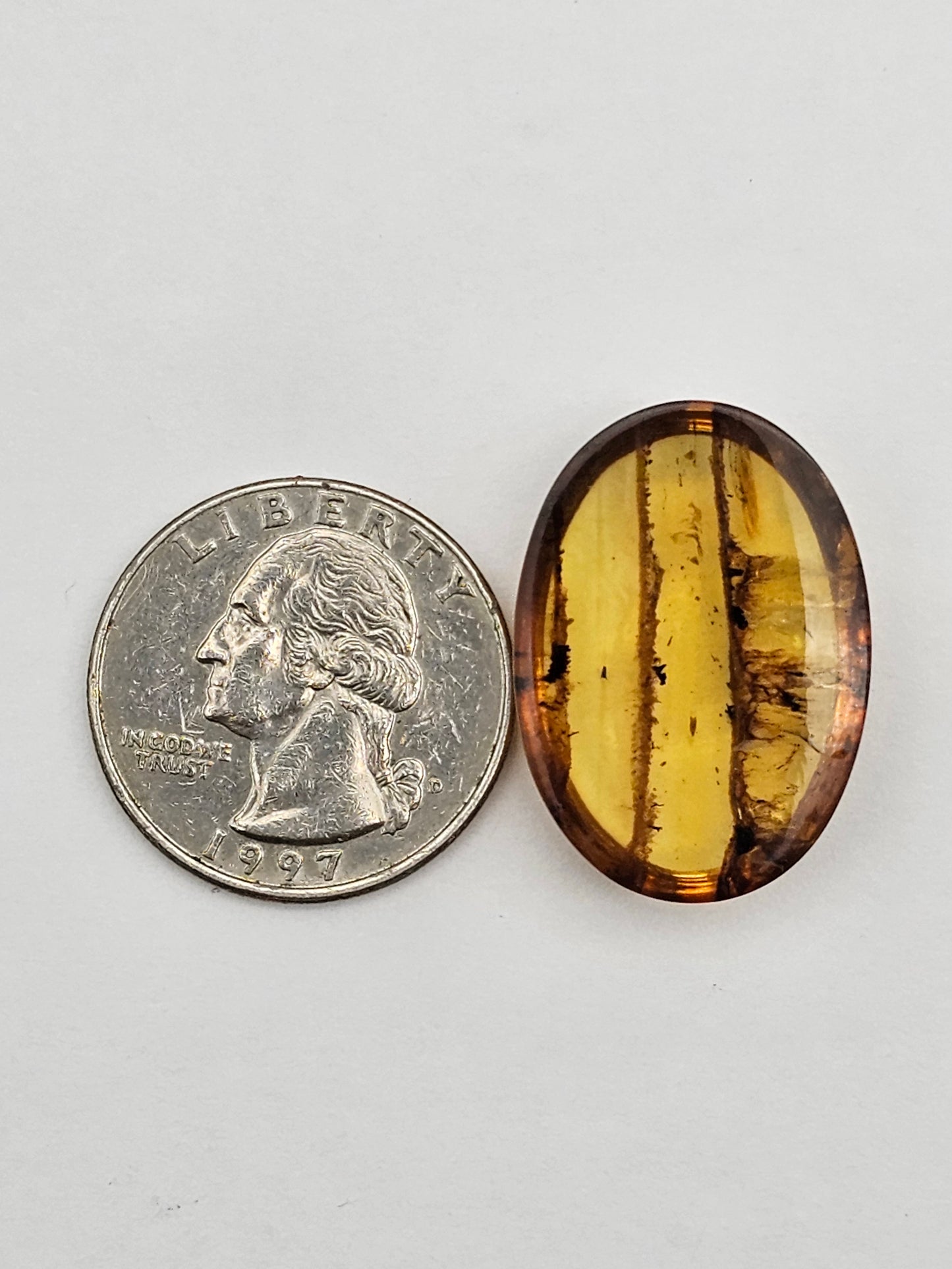 Amber authentic cabochon large