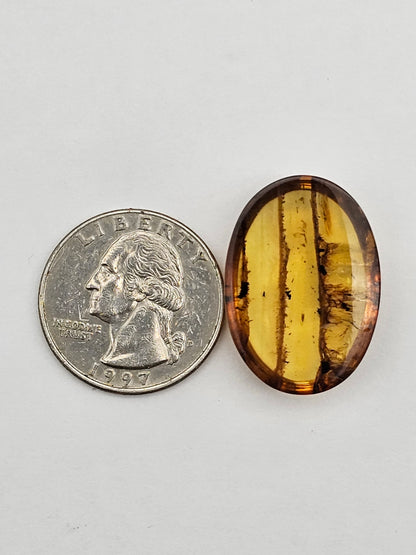Amber authentic cabochon large