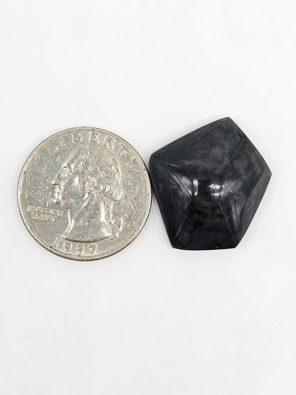 Velvet obsidian Cabochon | Natural Mexican Obsidian for Silversmiths