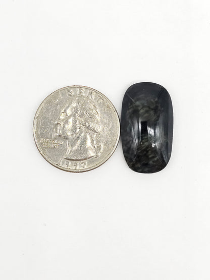 Velvet obsidian Cabochon | Natural Mexican Obsidian for Silversmiths