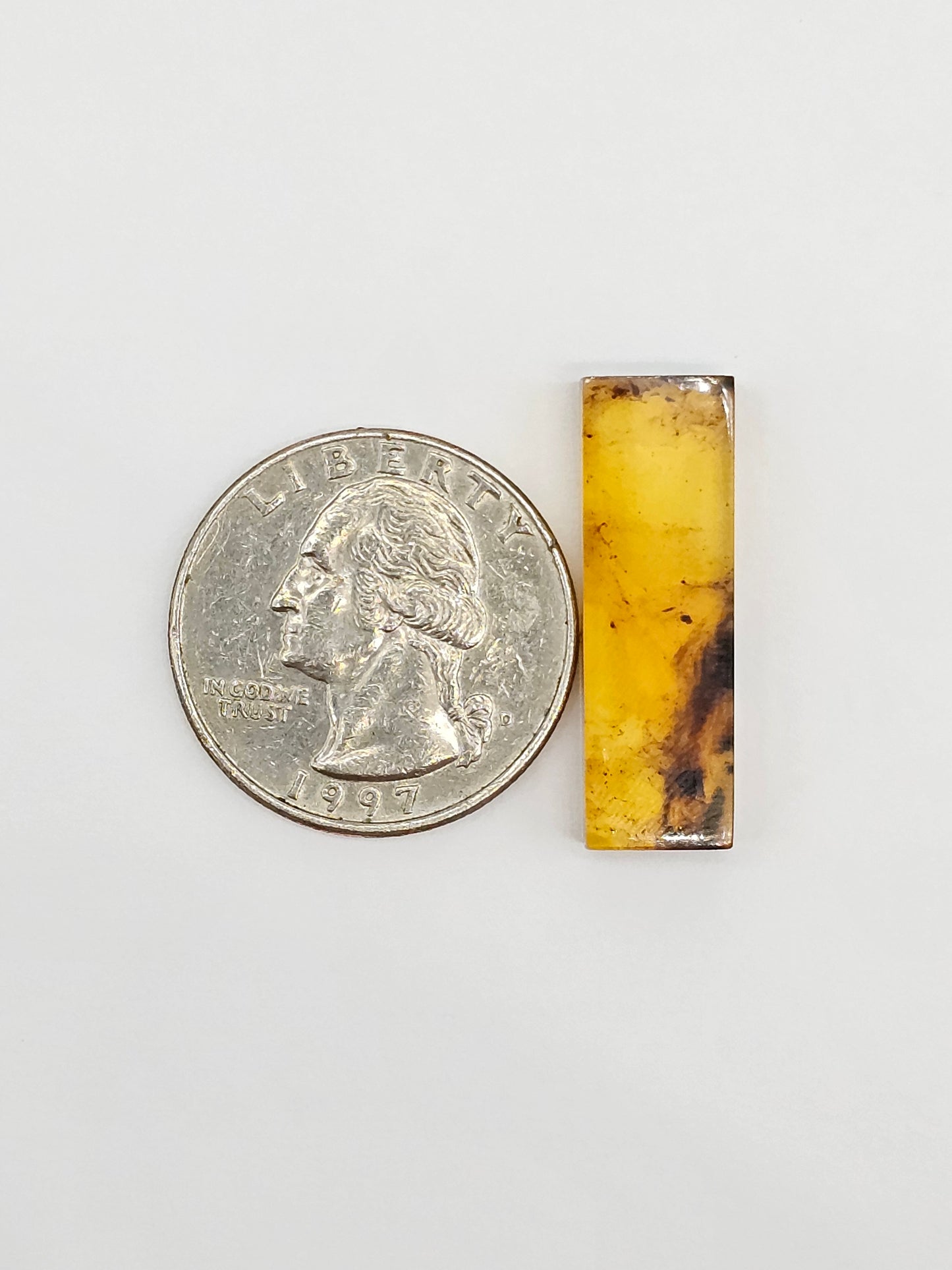 Amber Rectangle Cabochon
