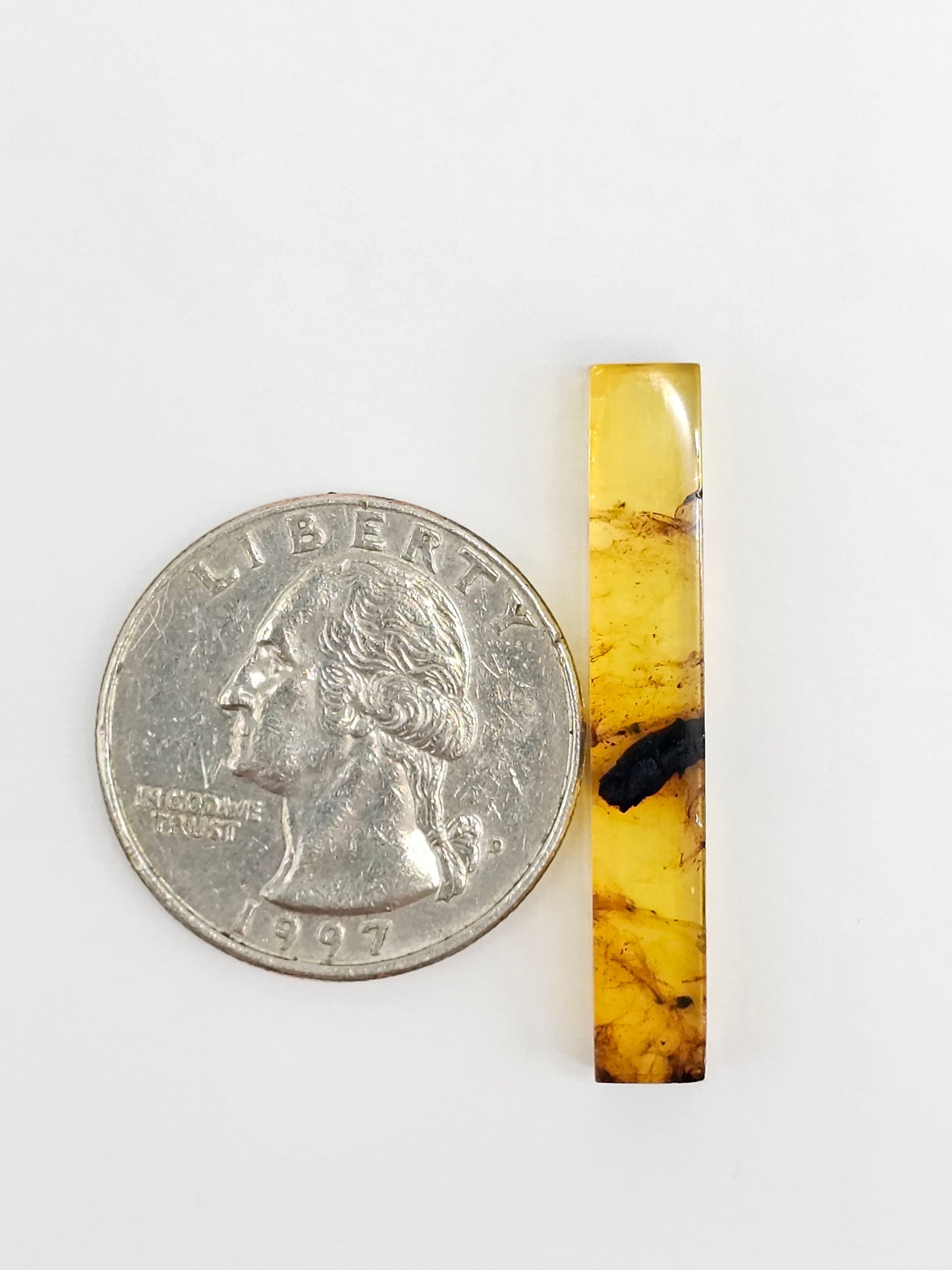 Amber Rectangle Cabochon