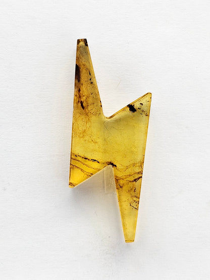 Amber Lightning Bolt Cabochon