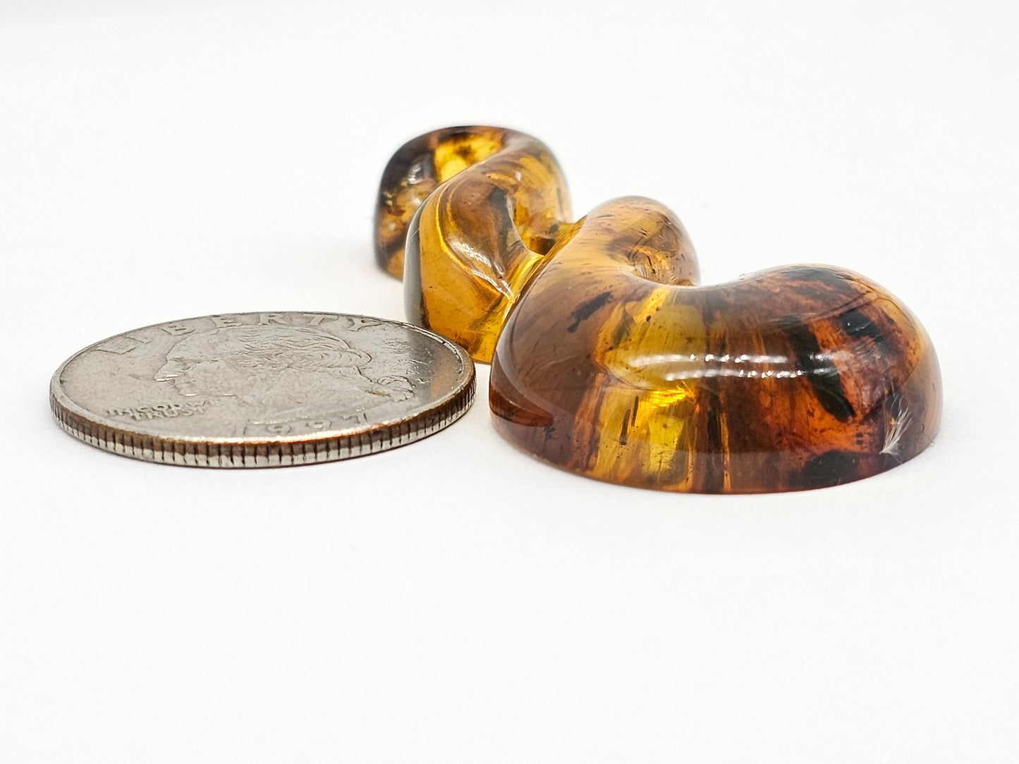 Amber Twist Cabochon