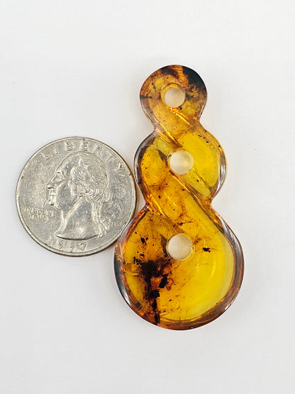 Amber Twist Cabochon