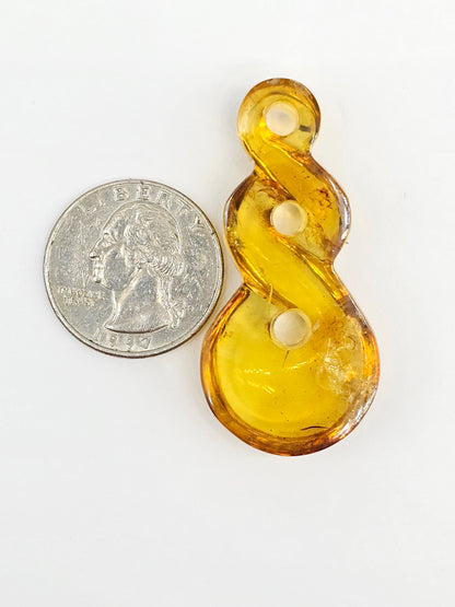 Amber Twist Cabochon