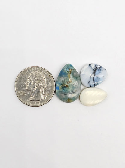 Dark Moon Variscite Cabochon Lot