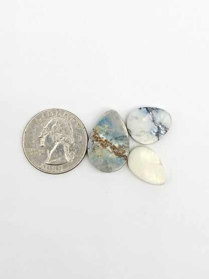 Dark Moon Variscite Cabochon Lot