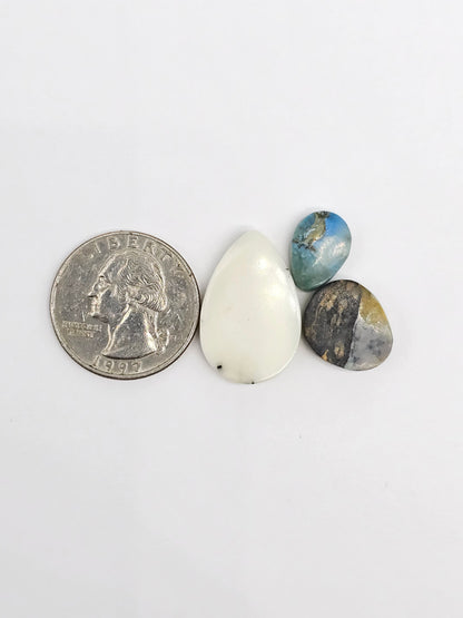 Dark Moon Variscite Cabochon Lot