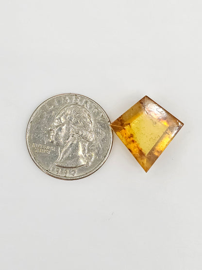 Amber Geometric Cabochon